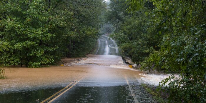 Flooded Road Due To Septic Tank Issues Blunt County, AL